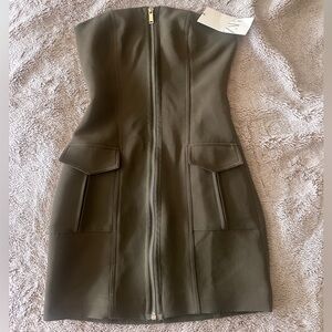 ✨🍃ZARA Olive Green Mini Cargo Dress✨🍃